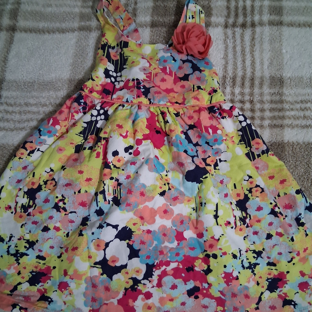 Penelope Mack Pink and Yellow Spaghetti Strap Sundress